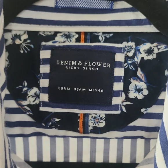 Denim & Flower Navy and White Striped Shirt - Picture 2 of 5